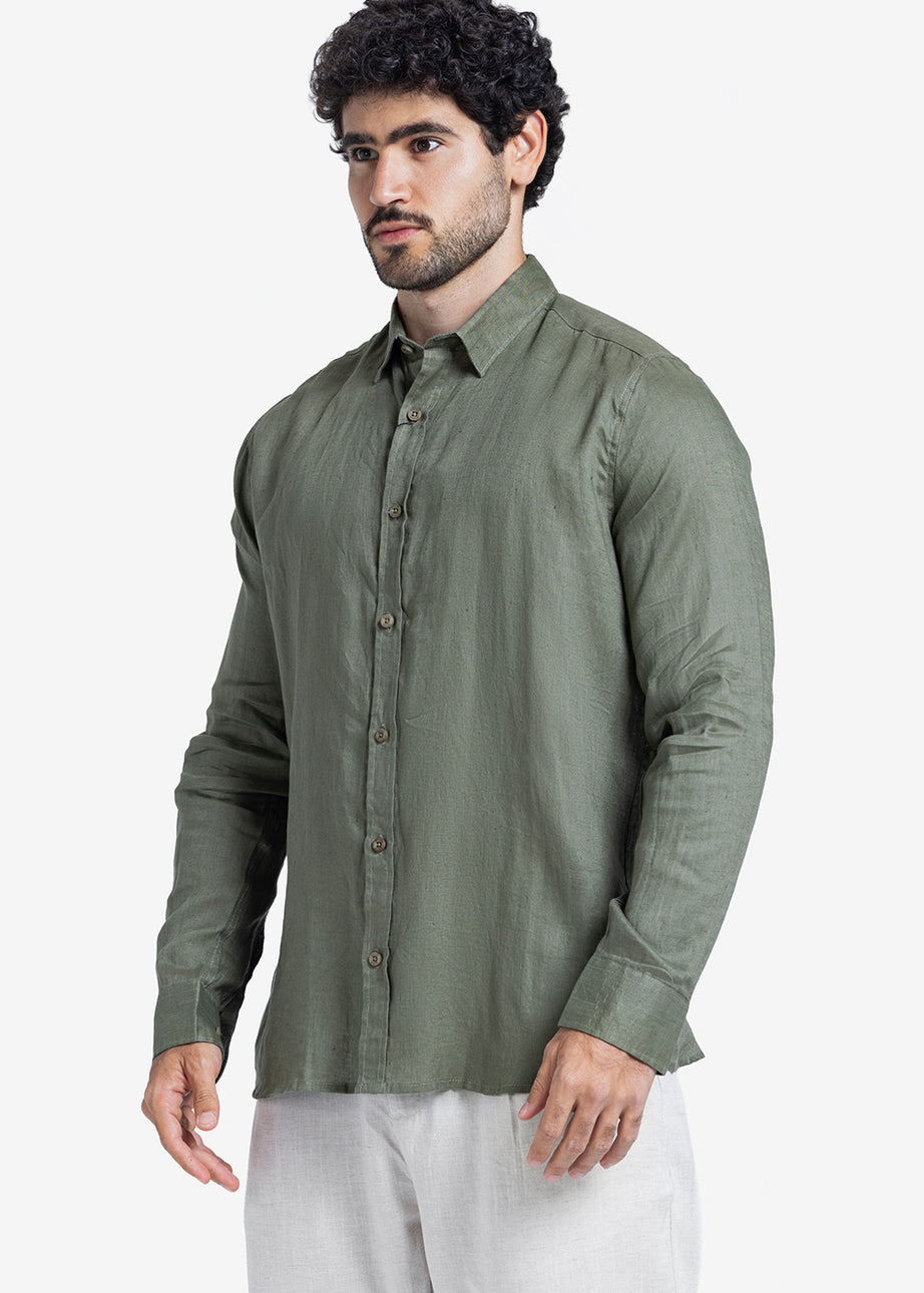 Long Sleeve Shirt - Men - Plain