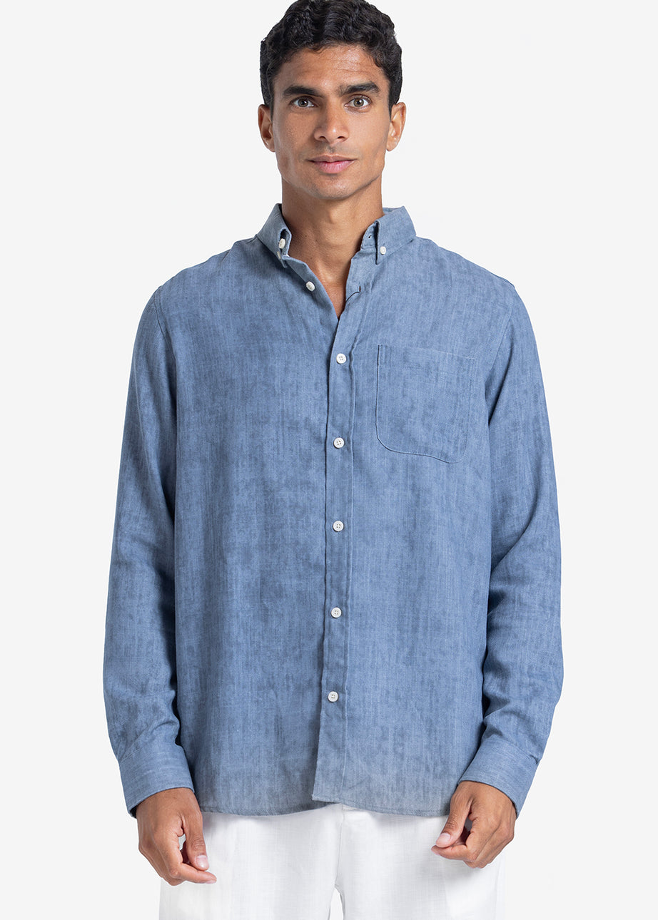 Long Sleeve Shirt - Men - Plain