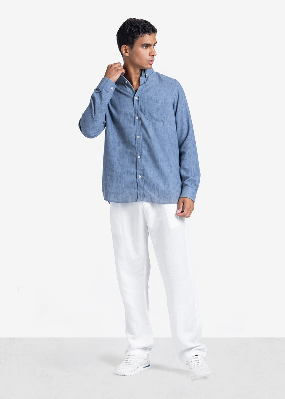 Long Sleeve Shirt - Men - Plain