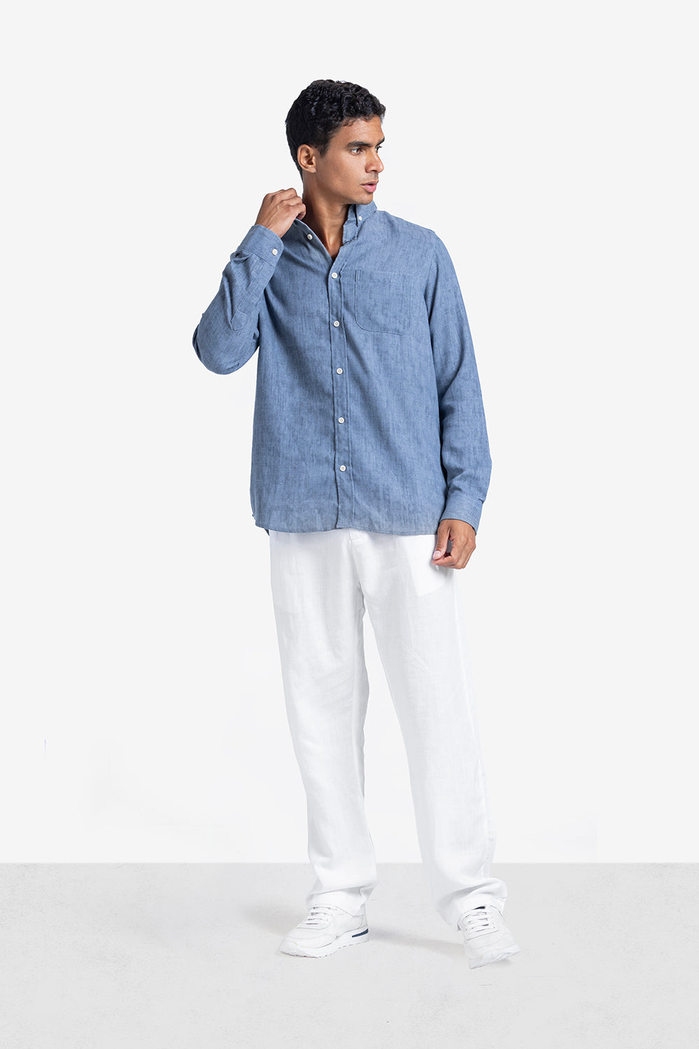 Long Sleeve Shirt - Men - Plain