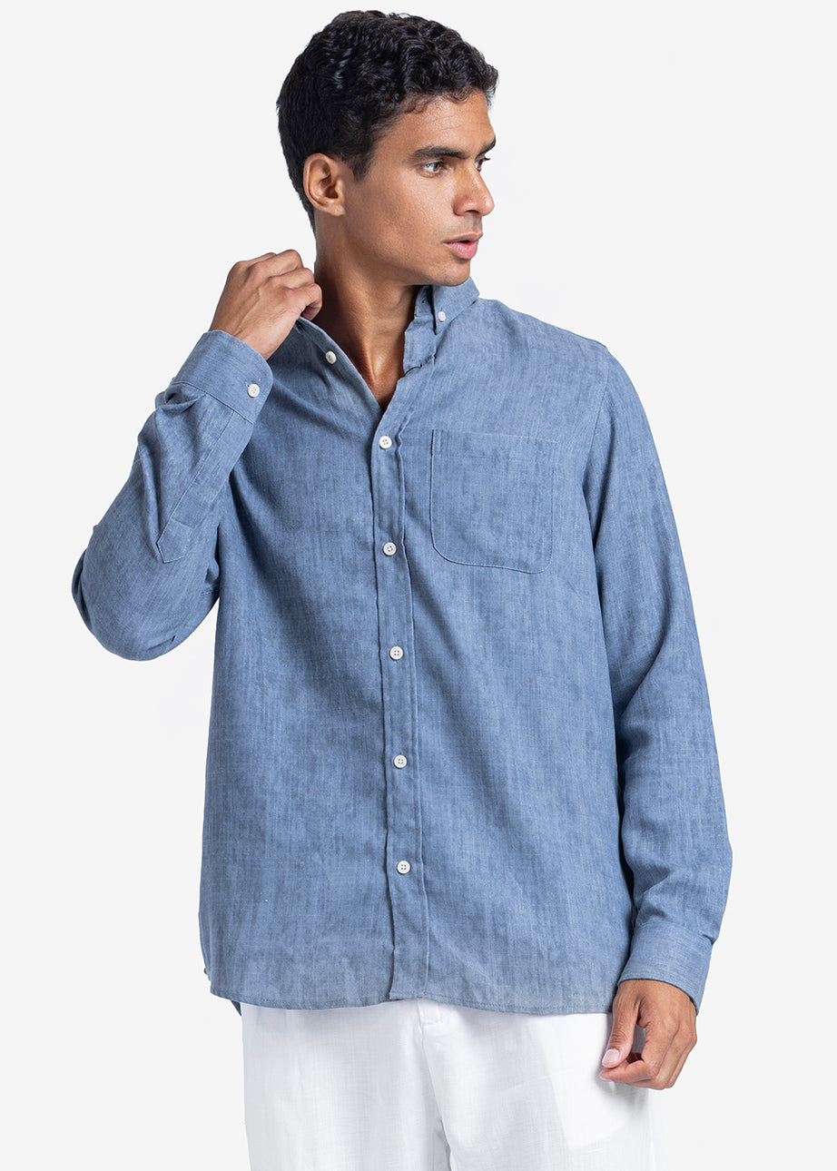 Long Sleeve Shirt - Men - Plain