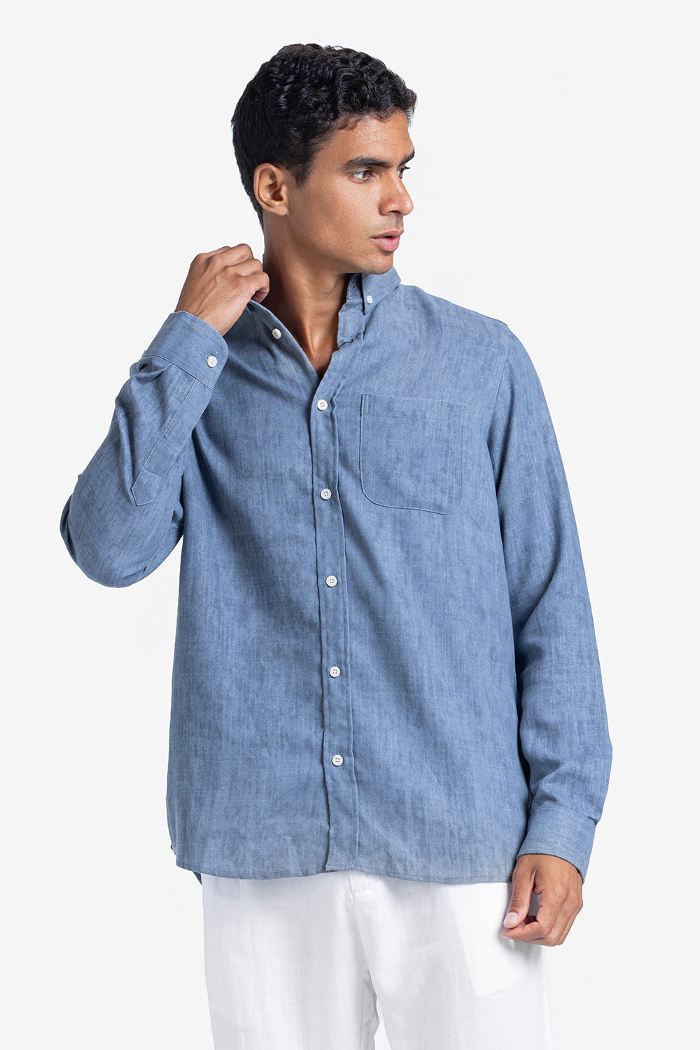 Long Sleeve Shirt - Men - Plain