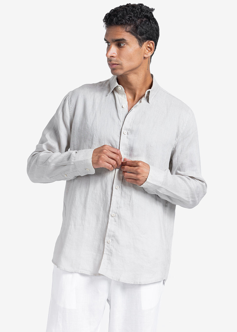 Long Sleeve Shirt - Men - Plain