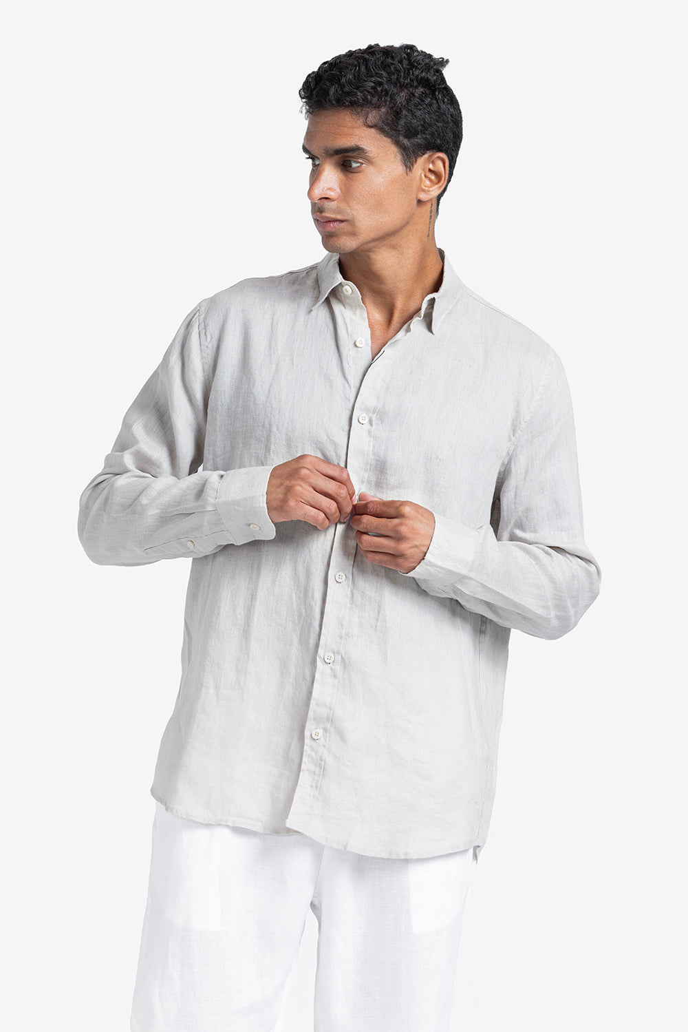 Long Sleeve Shirt - Men - Plain