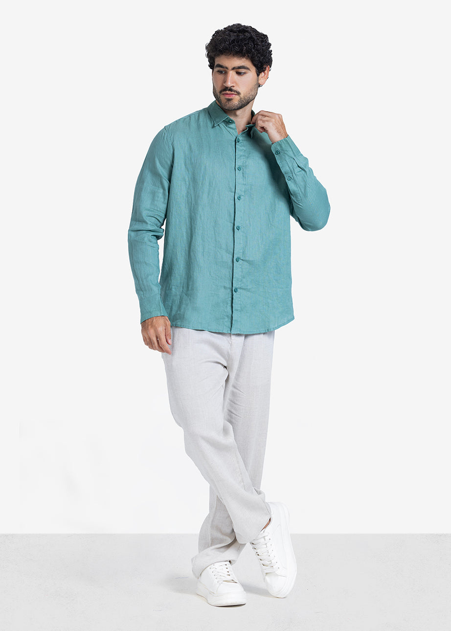 Long Sleeve Shirt - Men - Plain