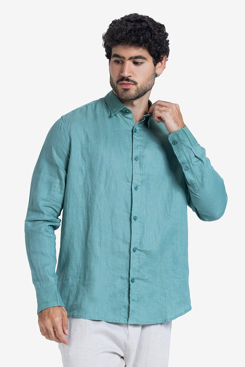 Long Sleeve Shirt - Men - Plain