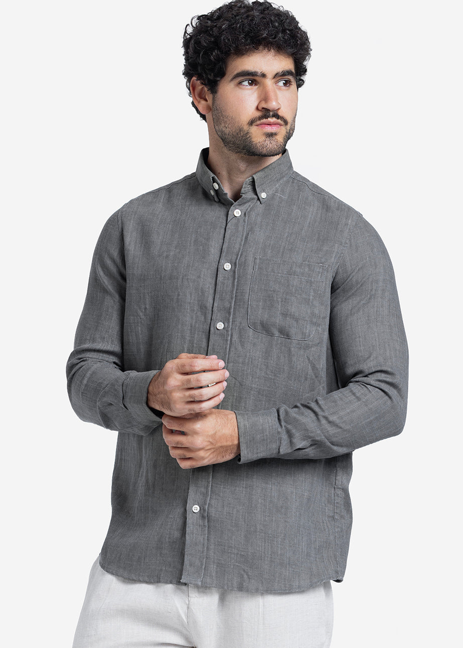 Long Sleeve Shirt - Men - Plain