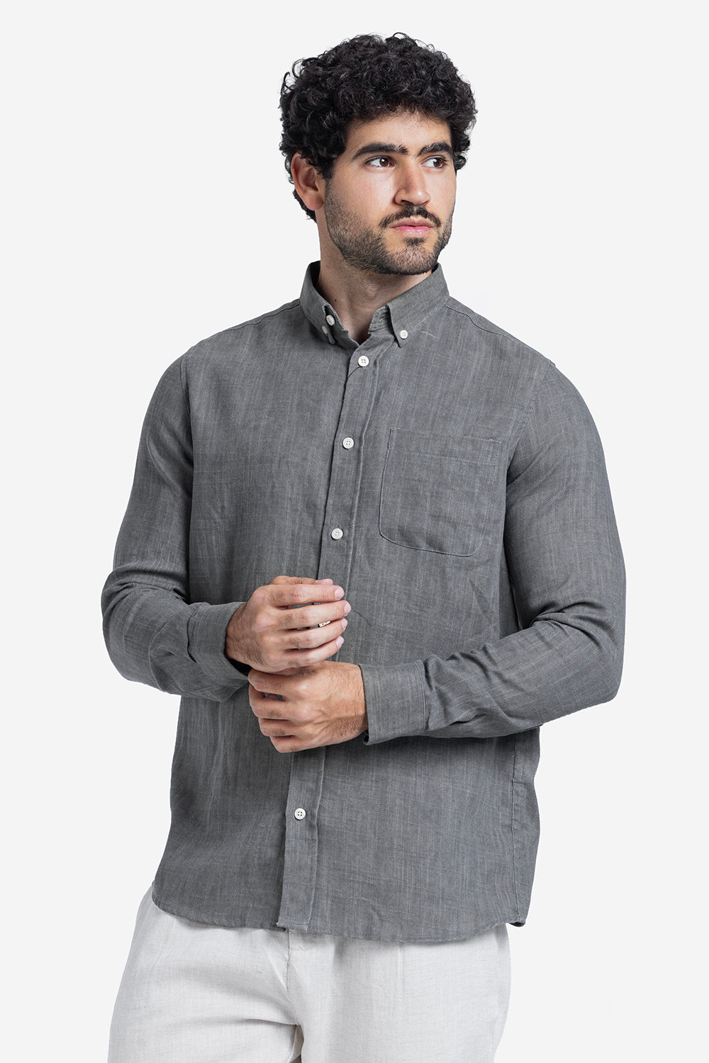 Long Sleeve Shirt - Men - Plain