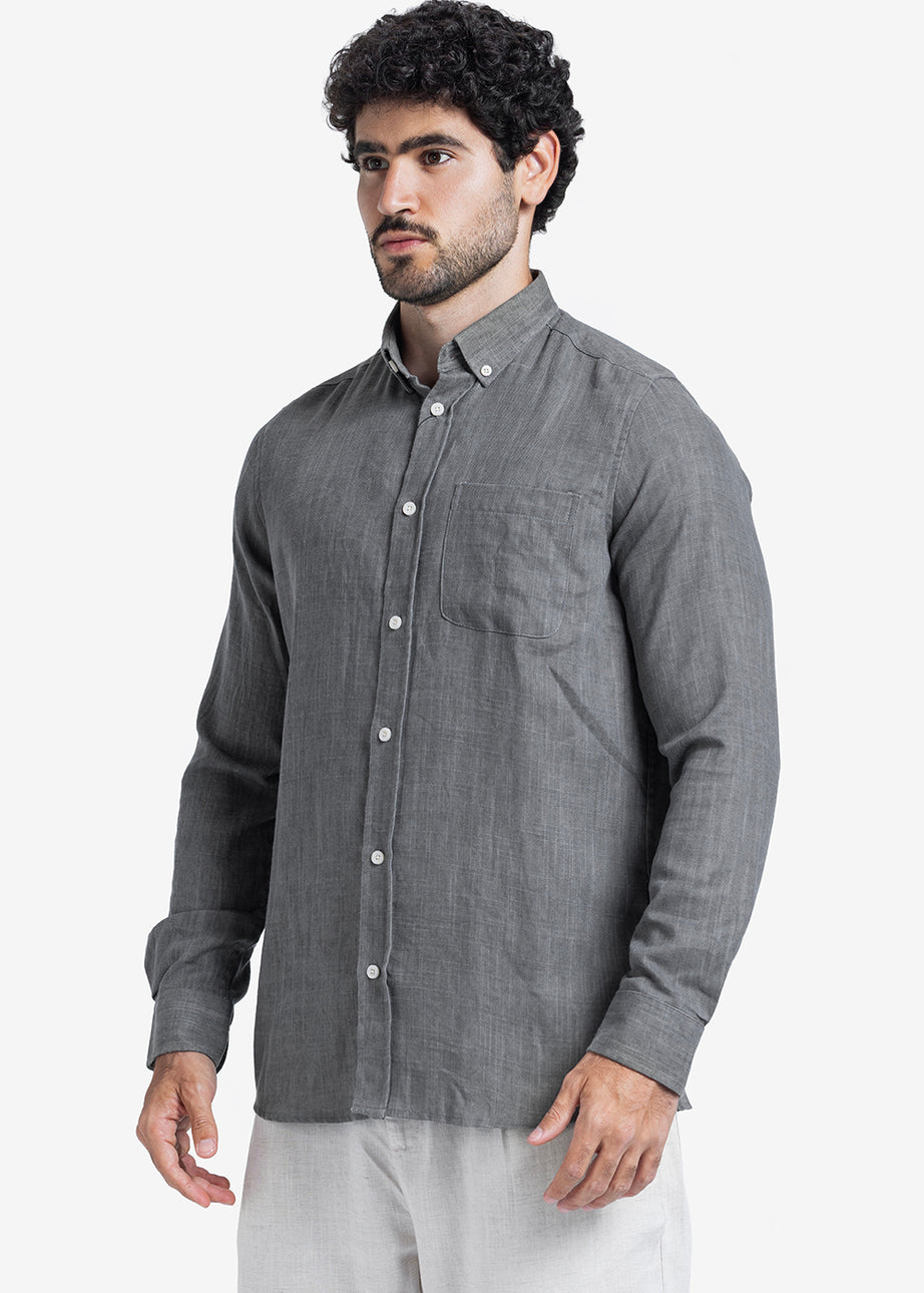 Long Sleeve Shirt - Men - Plain