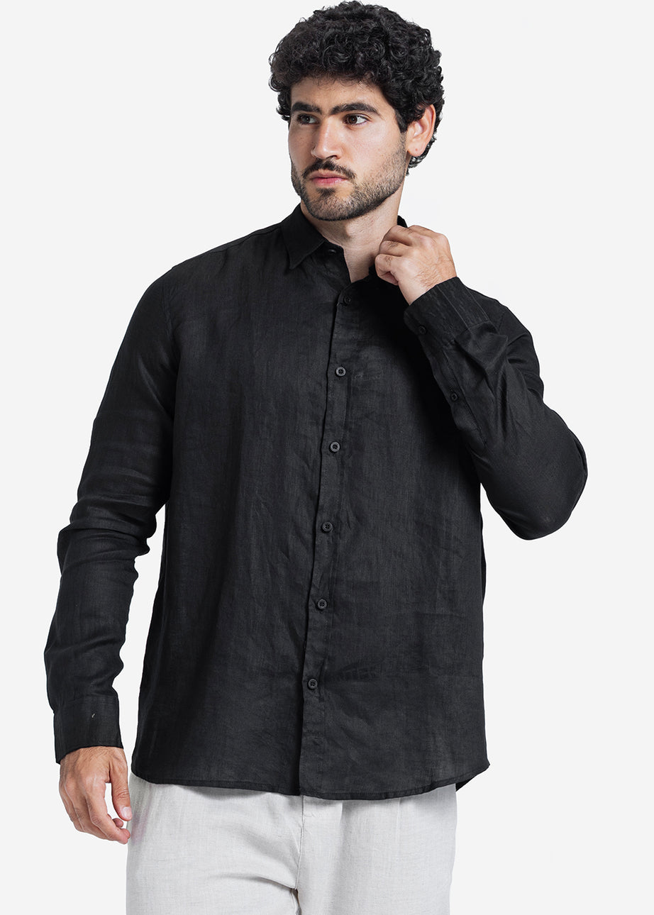 Long Sleeve Shirt - Men - Plain