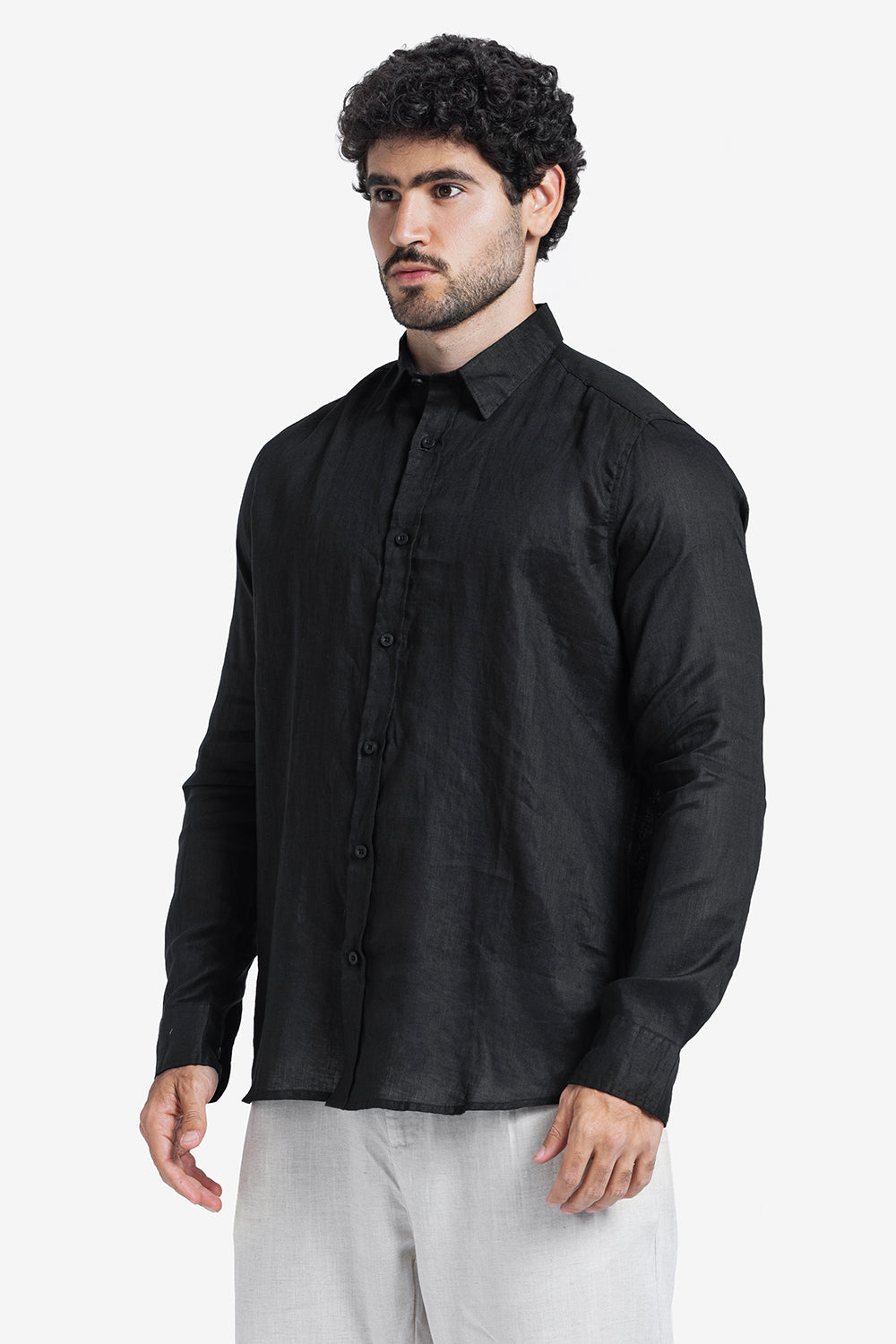 Long Sleeve Shirt - Men - Plain
