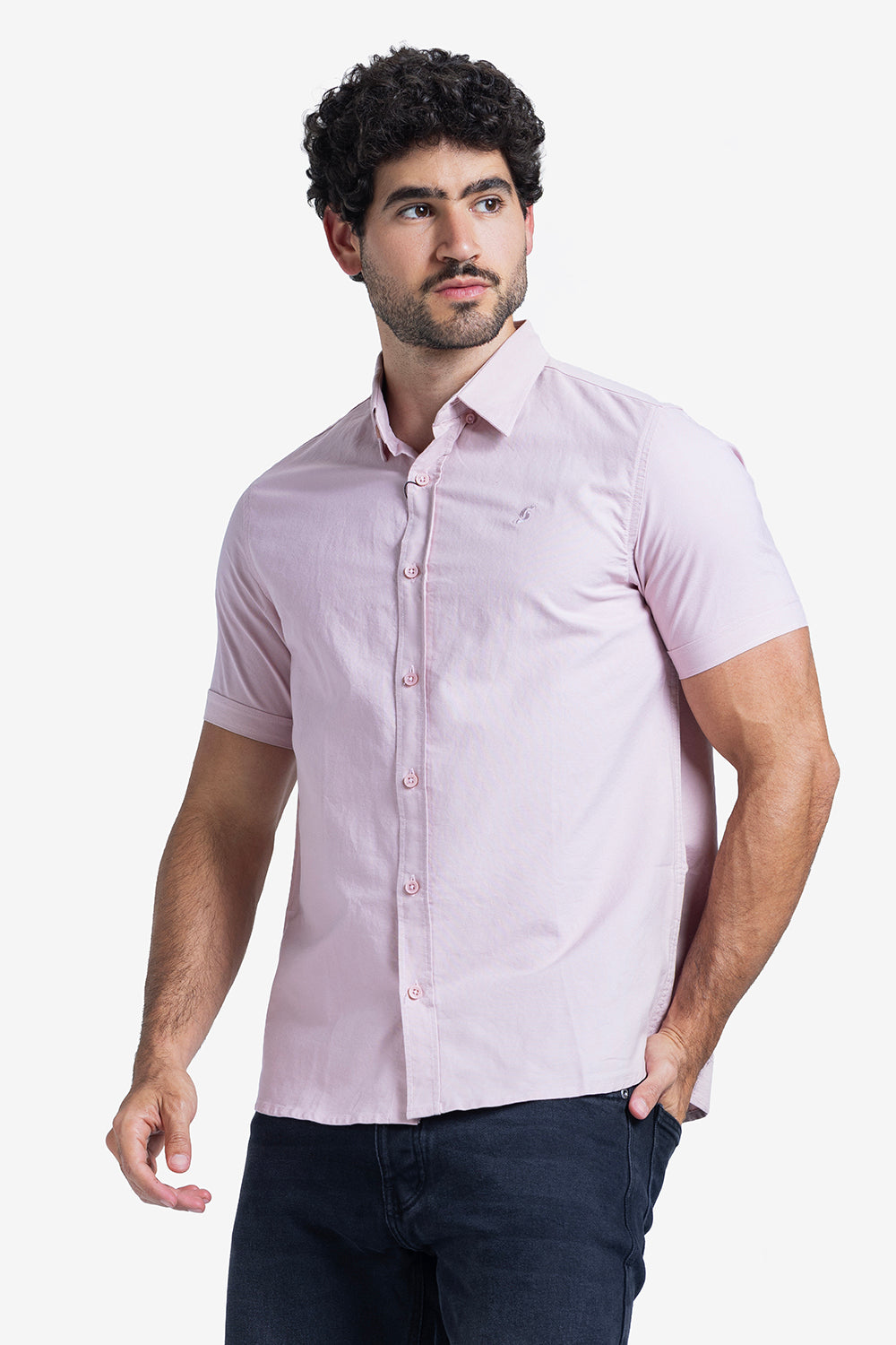 Half sleeve shirt - Men - Plain