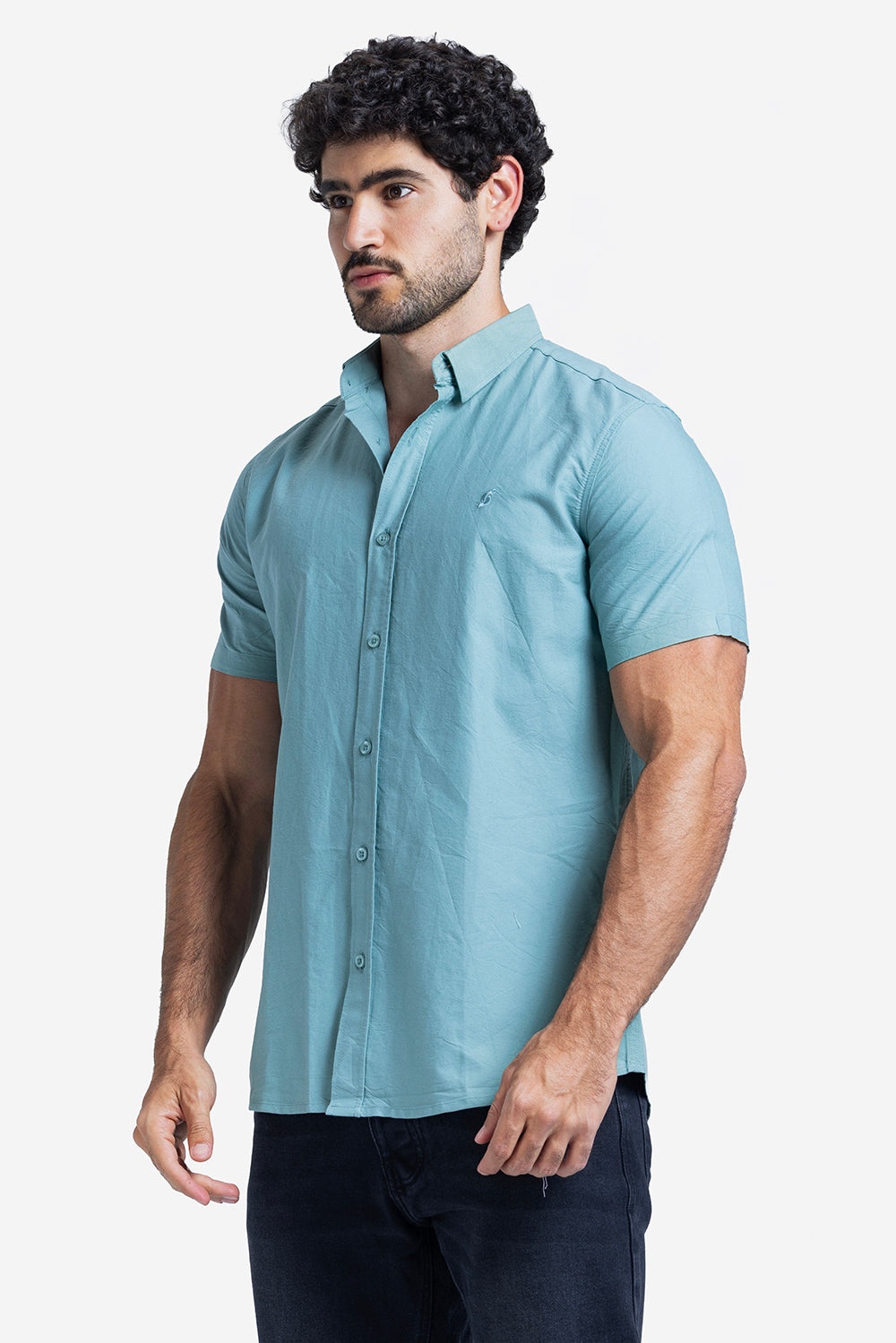 Half sleeve shirt - Men - Plain