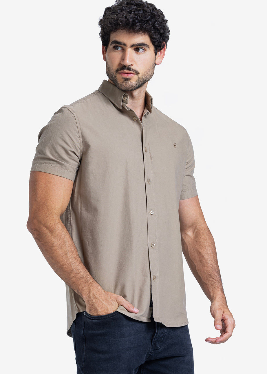 Half sleeve shirt - Men - Plain