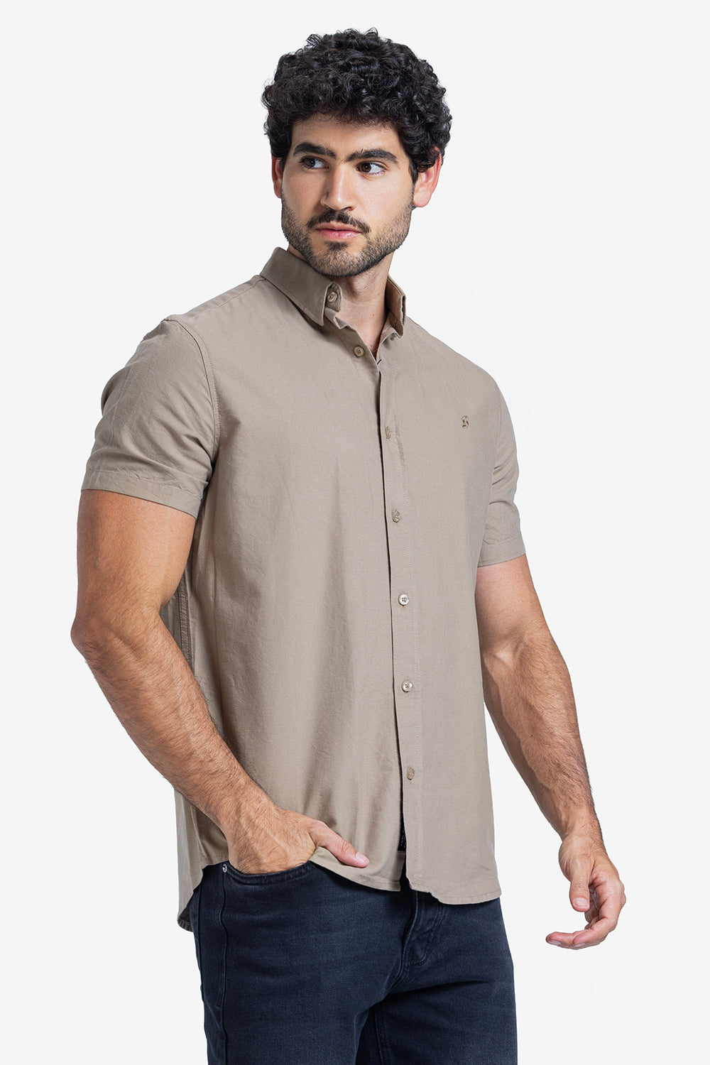 Half sleeve shirt - Men - Plain