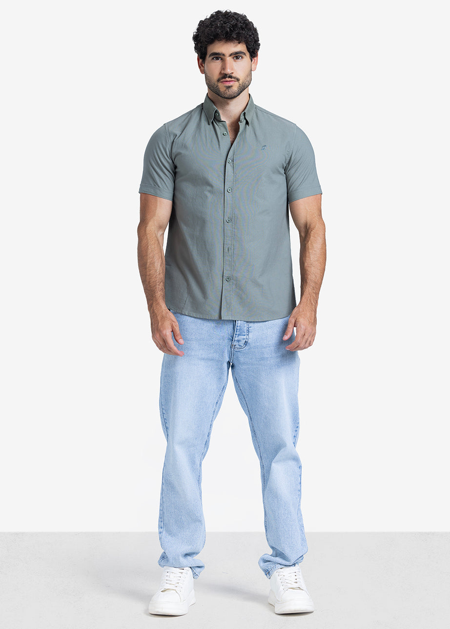 Half sleeve shirt - Men - Plain