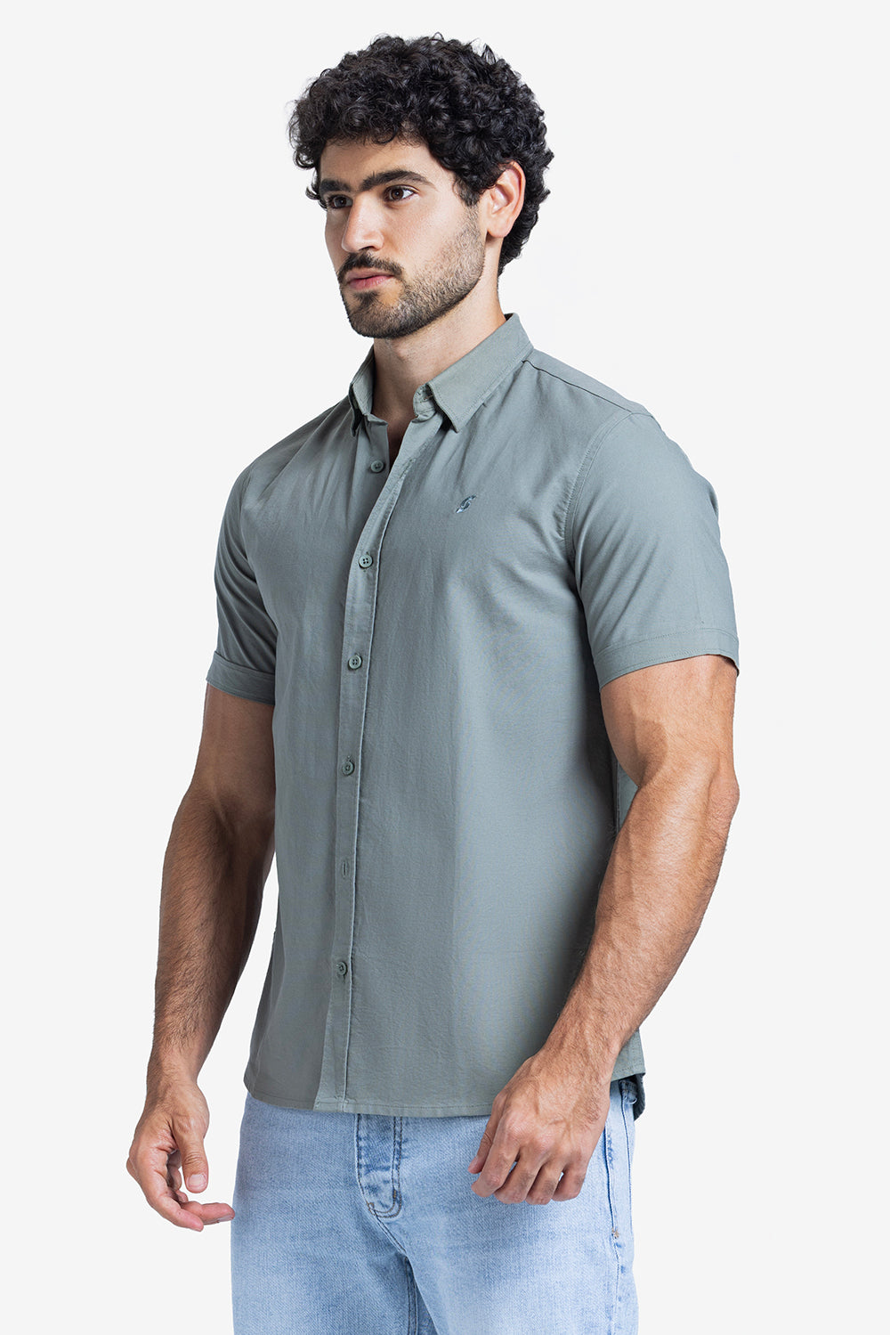 Half sleeve shirt - Men - Plain