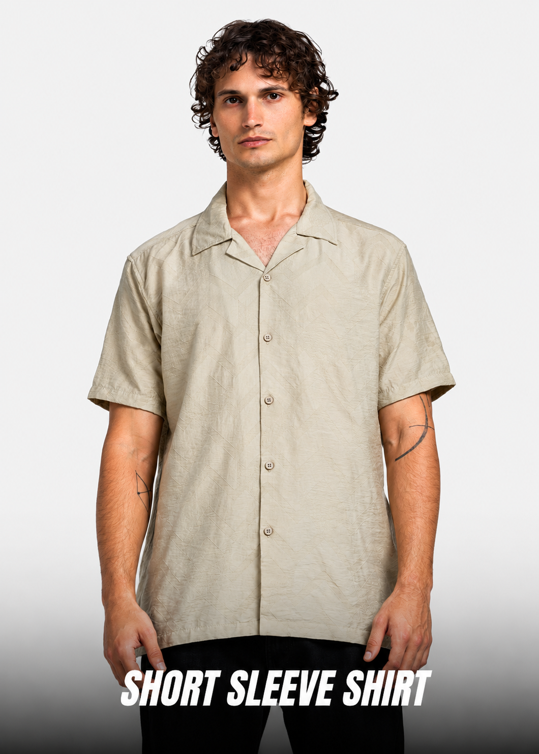 Men short sleeve shirt banner