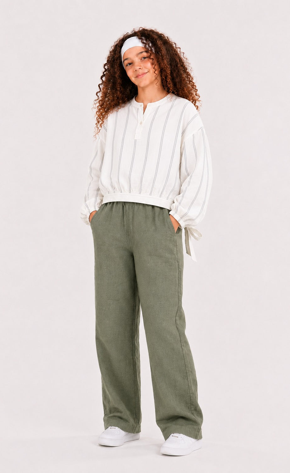 Girls' Striped Long-Sleeve Set – view 3