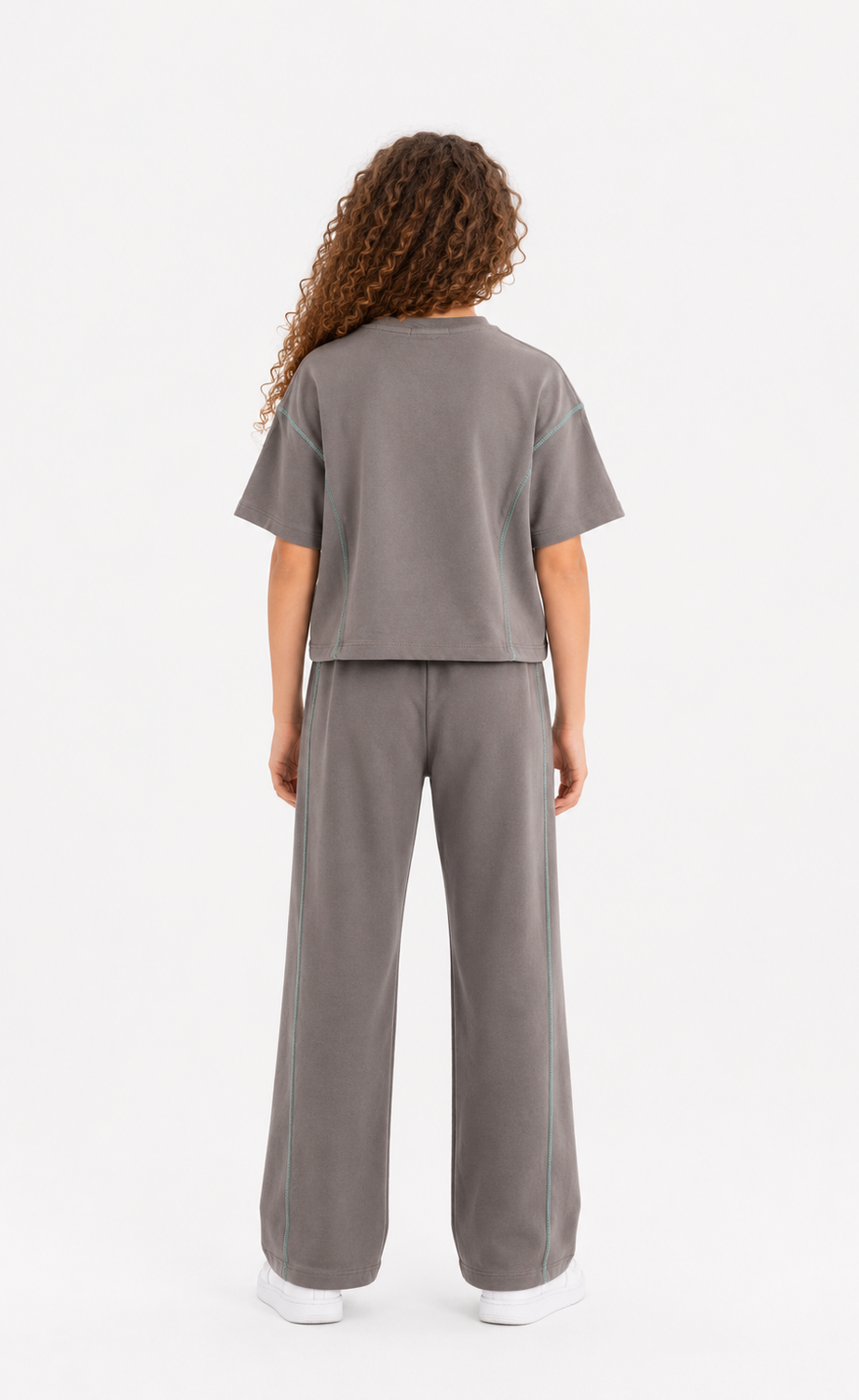 Girls' Printed Short-Sleeve Set - Black & Cafe – view 3