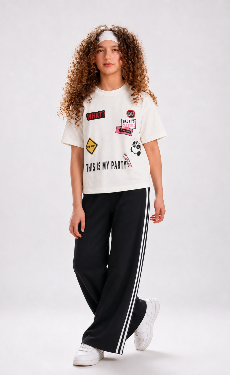 Girls' Printed Short-Sleeve Set (Style 211314)