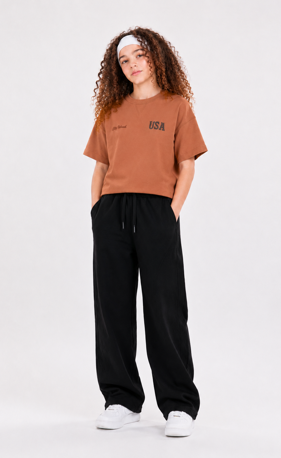 Girls' Printed Short-Sleeve Set - Orange & Cumin – view 3