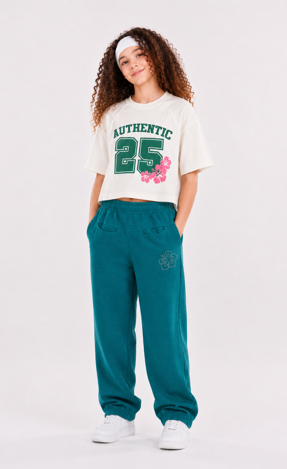 Girls' Printed Short-Sleeve Set - Green