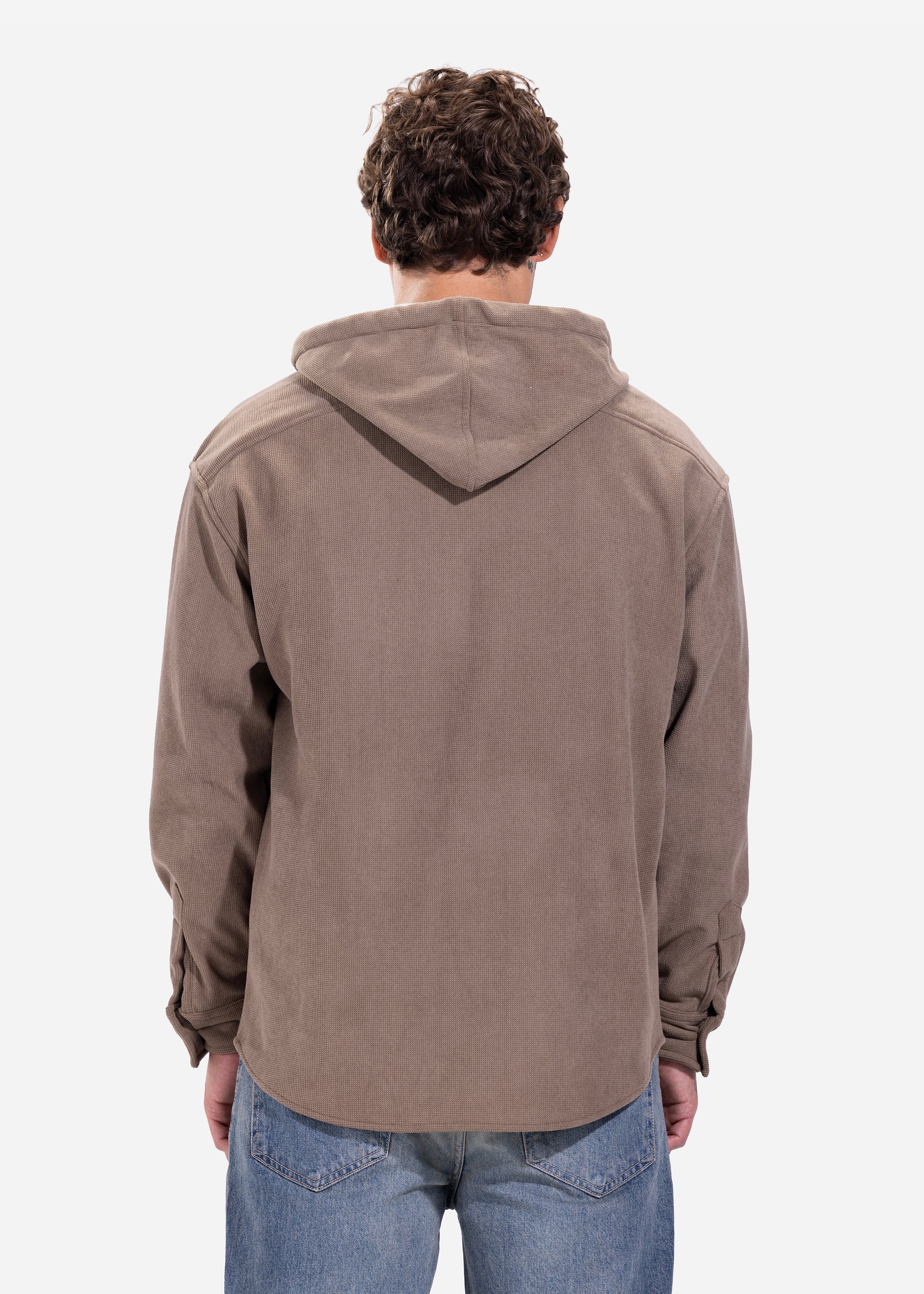Long Sleeve Overshirt - Men - Plain