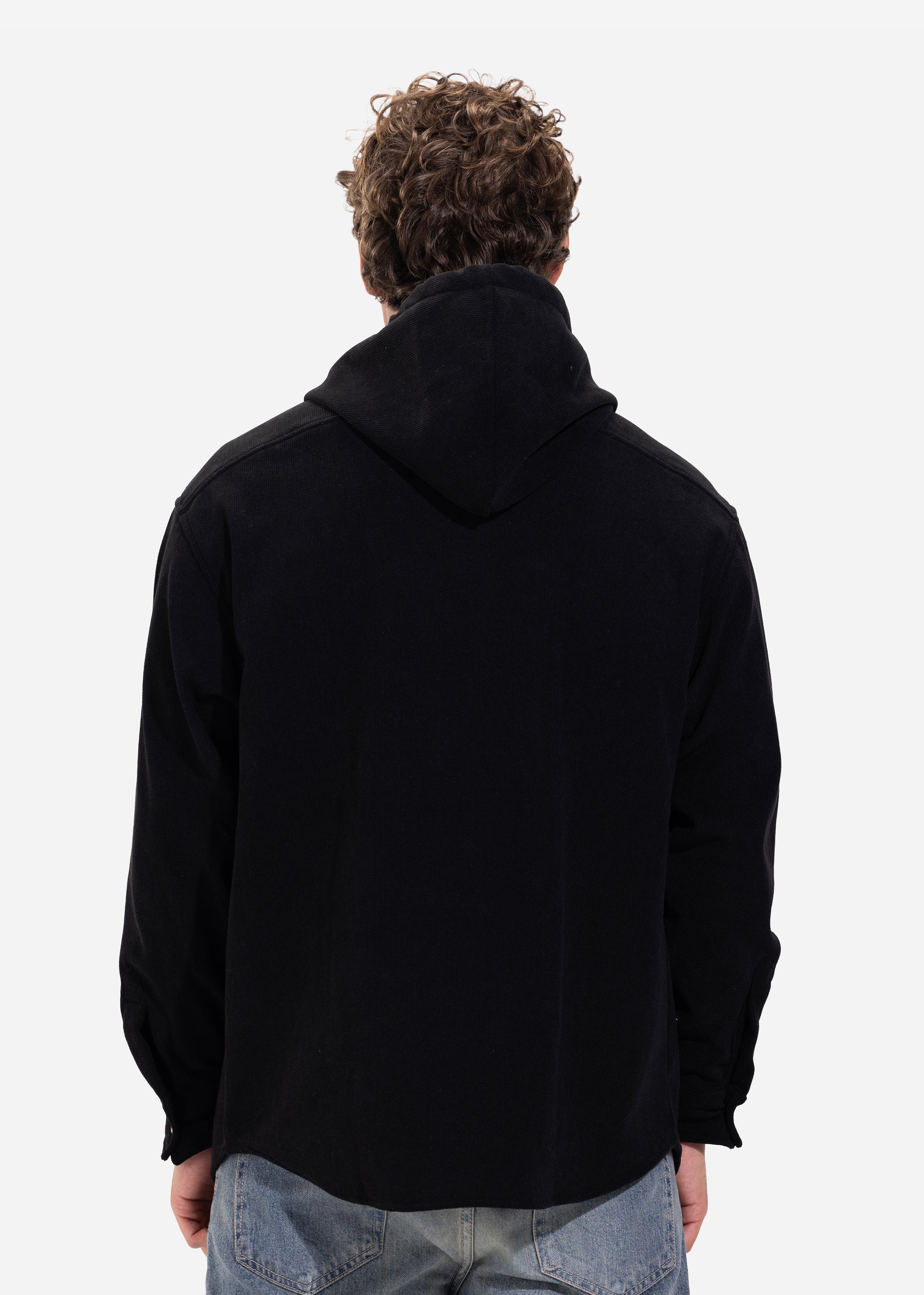 Long Sleeve Overshirt - Men - Plain
