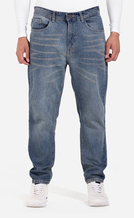 Men's Straight-Leg Jeans - Light Denim