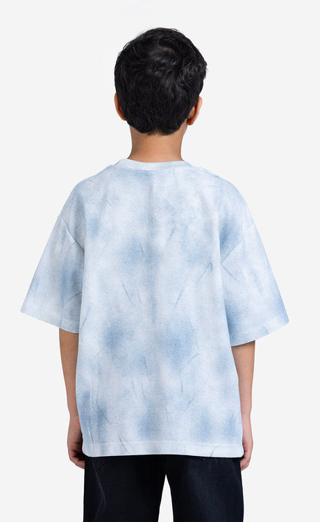 Boys' Printed T-Shirt - Puce Gray, White Apple & White Blue – view 12