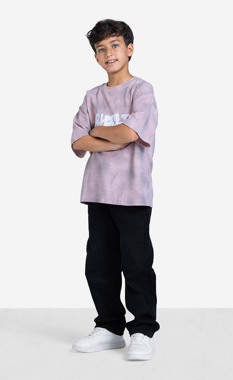 Boys' Printed T-Shirt - Puce Gray, White Apple & White Blue – view 6