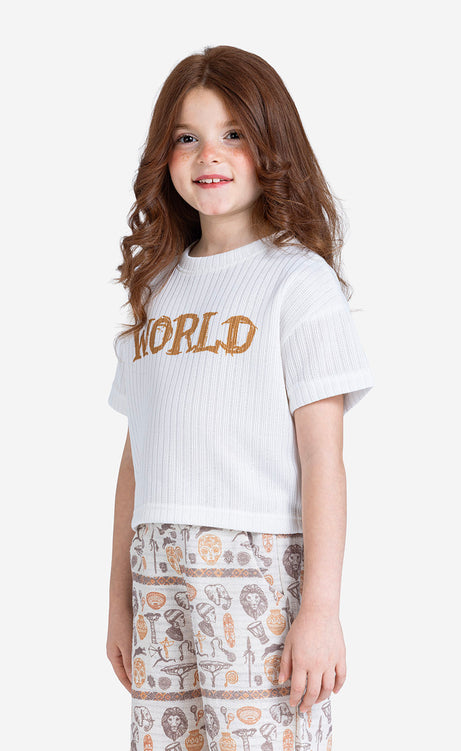 Girls' Printed Short-Sleeve Set - Apple & Orange – view 6