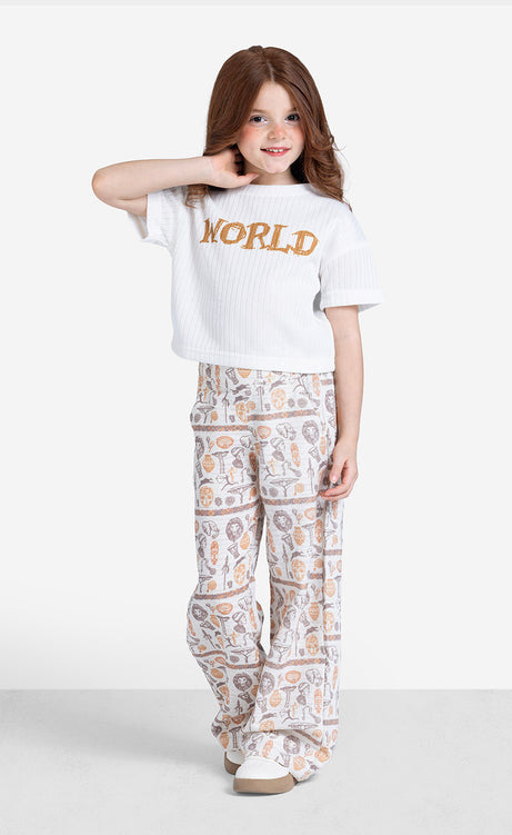 Girls' Printed Short-Sleeve Set - Apple & Orange – view 8