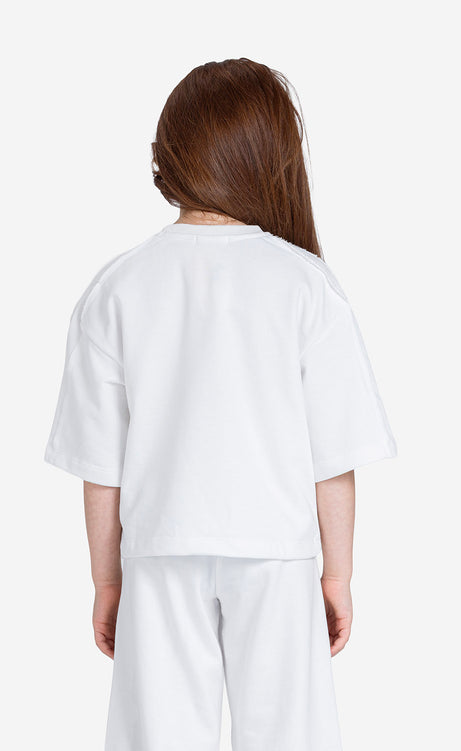 Girls' Printed Short-Sleeve Set - Off-White – view 3