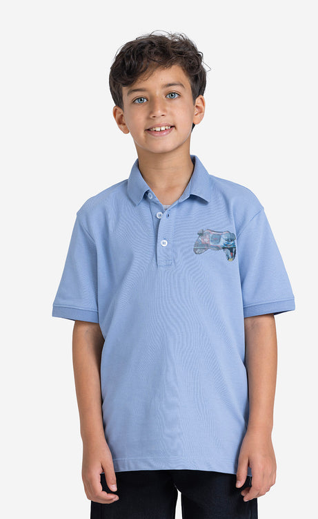 Boys' Printed Short-Sleeve Polo Shirt – view 2