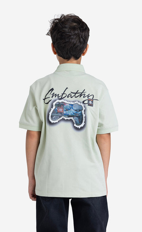 Boys' Printed Short-Sleeve Polo Shirt – view 9