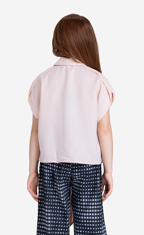 Girls' Printed Short-Sleeve Set - Rose & Off-White – view 6