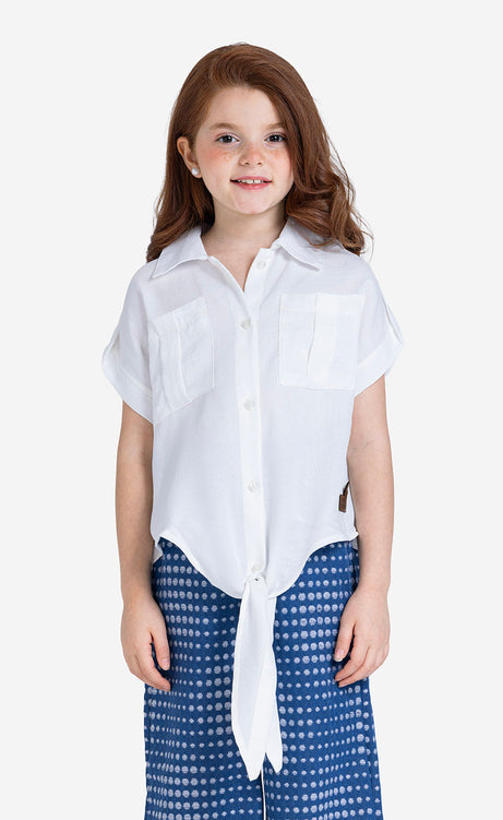 Girls' Printed Short-Sleeve Set - Rose & Off-White – view 2