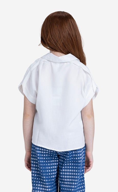 Girls' Printed Short-Sleeve Set - Rose & Off-White – view 4