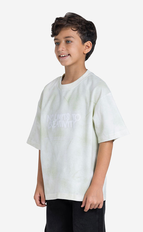Boys' Printed T-Shirt - Puce Gray, White Apple & White Blue – view 8