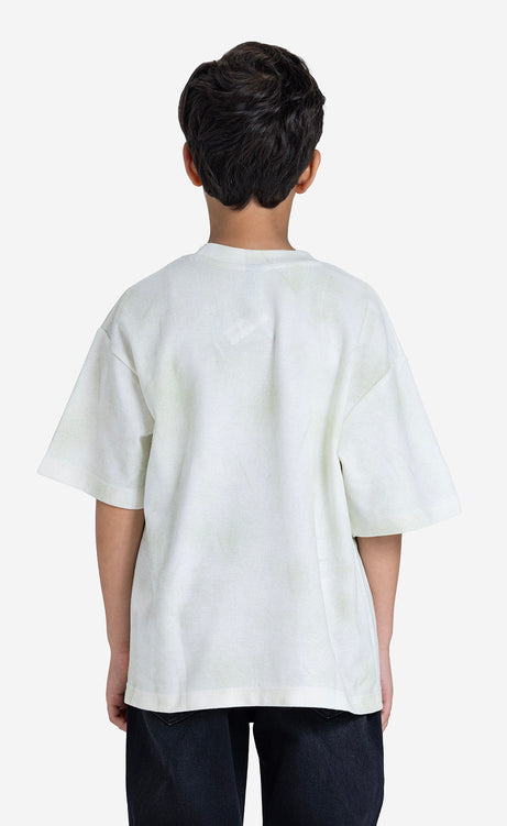 Boys' Printed T-Shirt - Puce Gray, White Apple & White Blue – view 9