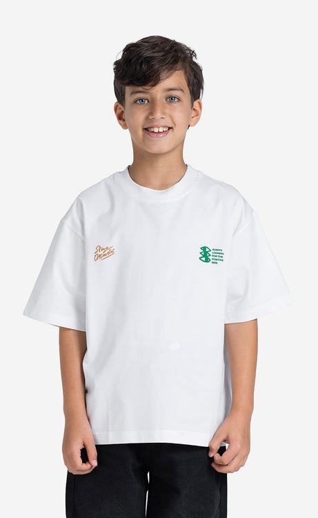 Boys' Printed Crew-Neck Short-Sleeve T-Shirt - Olive – view 3