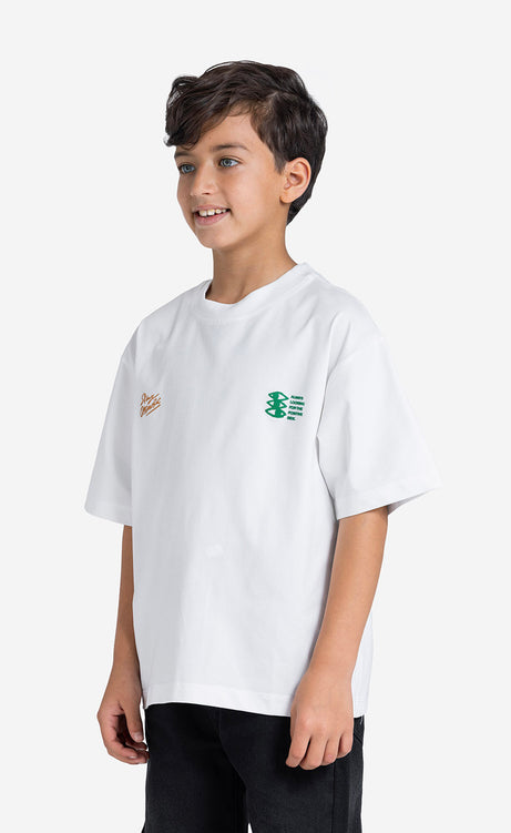 Boys' Printed Crew-Neck Short-Sleeve T-Shirt - Olive – view 8