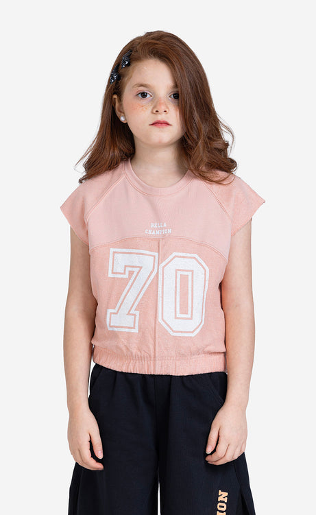 Girls' Printed Short-Sleeve Set (Style 824)