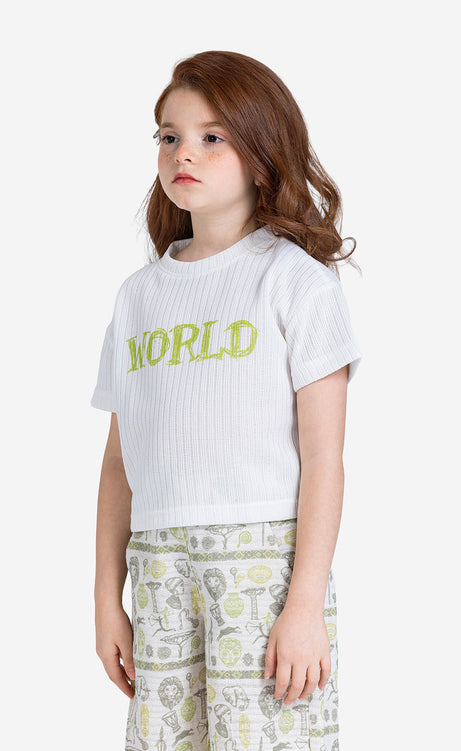 Girls' Printed Short-Sleeve Set - Apple & Orange – view 3