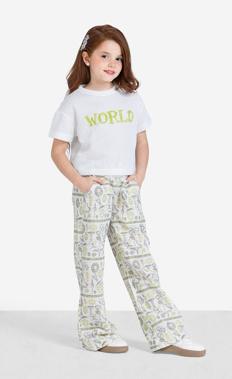 Girls' Printed Short-Sleeve Set - Apple & Orange – view 5