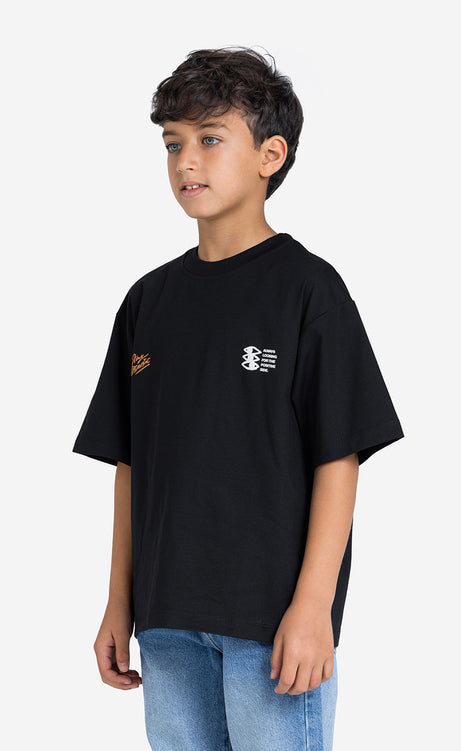 Boys' Printed Crew-Neck Short-Sleeve T-Shirt - Olive – view 5