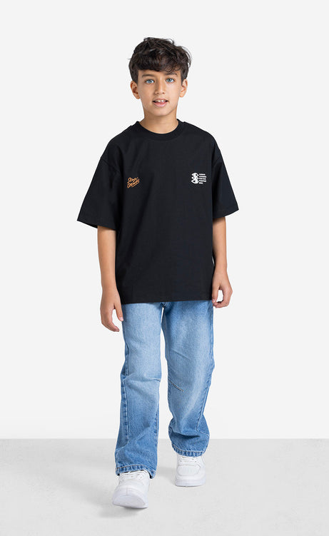 Boys' Printed Crew-Neck Short-Sleeve T-Shirt - Olive – view 4