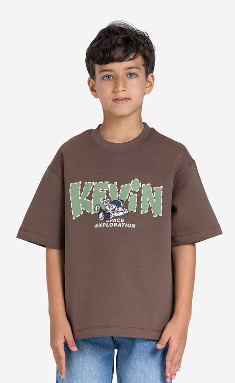 Boys' Printed T-Shirt - Silver, Orange & Cocoa – view 10